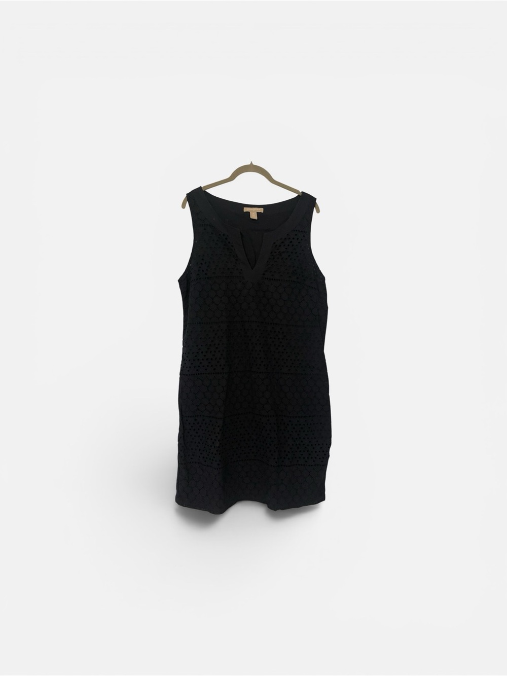 Banana Republic Eyelet Shift Dress – Black – Size 14